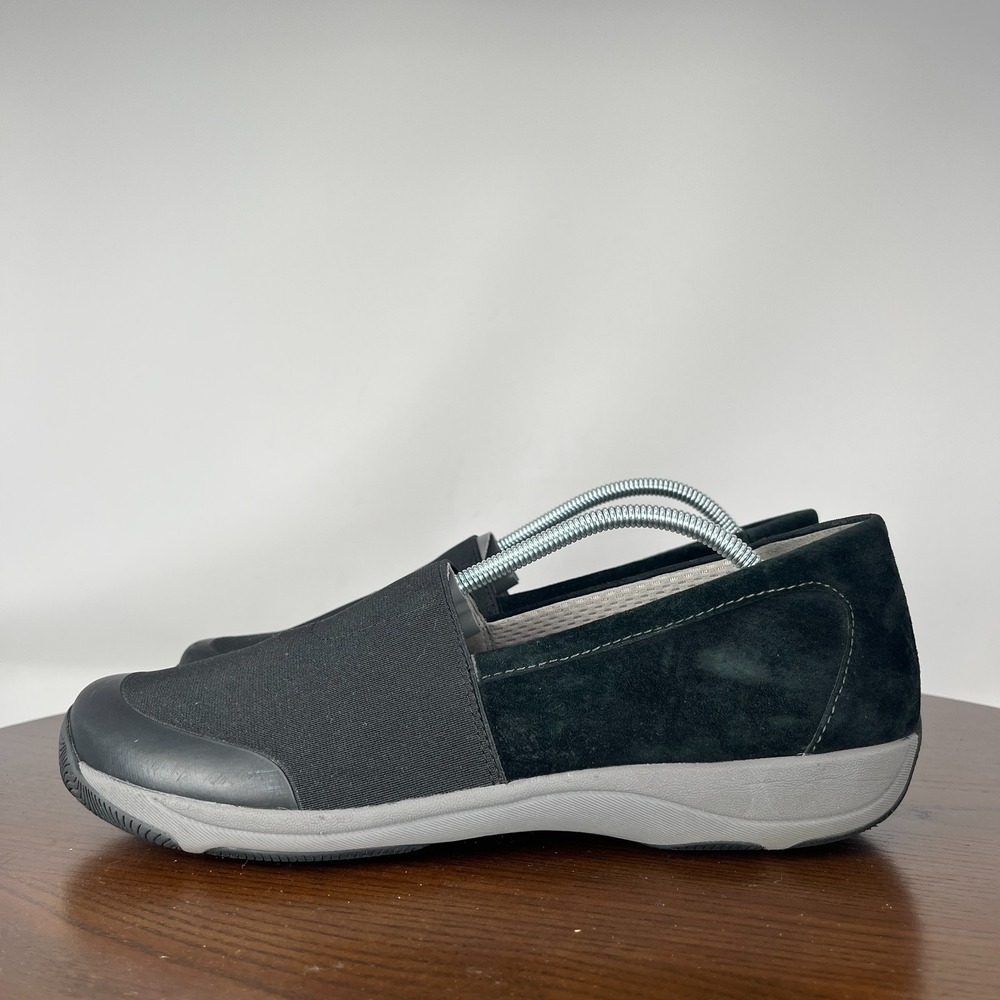 Dansko Harriet Shoes Women's 41 /‎ 10.5 Black Suede Stretch Loafer 4513360202